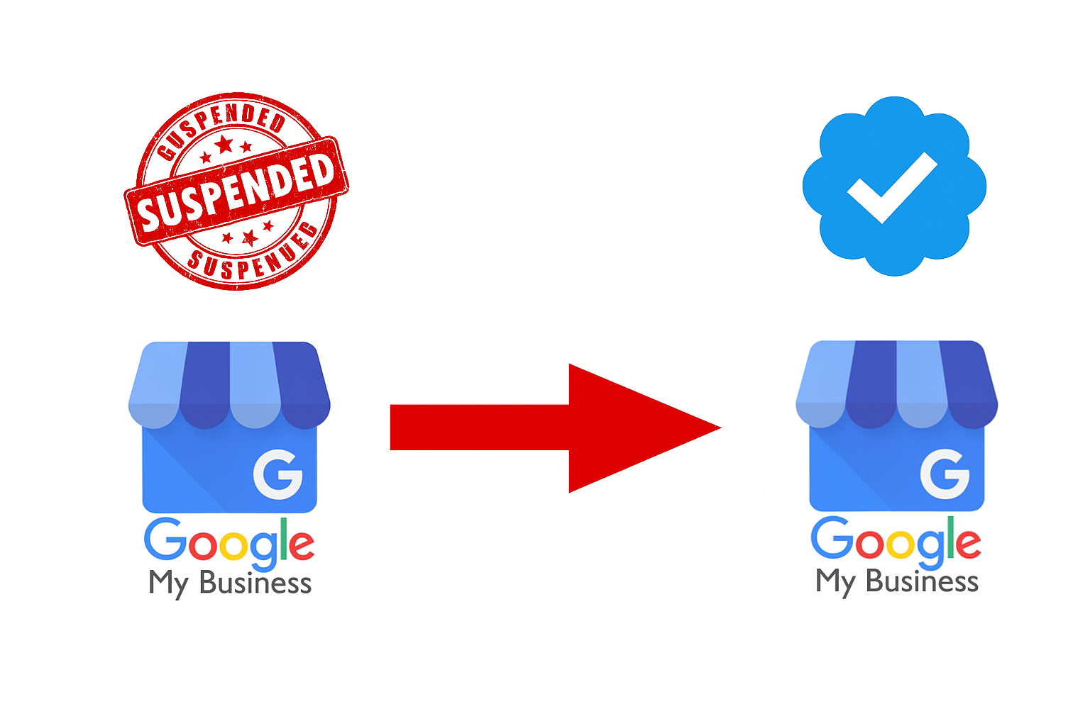 Two business professionals shaking hands, symbolizing a resolved problem